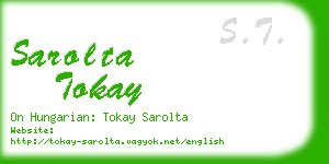 sarolta tokay business card